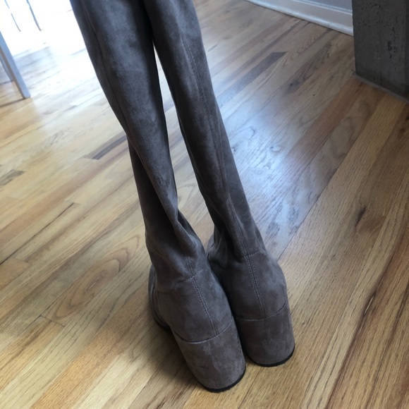 Slayer Steve Madden Taupe OTK Boots EXCELLENT Cond - Picture 8 of 12